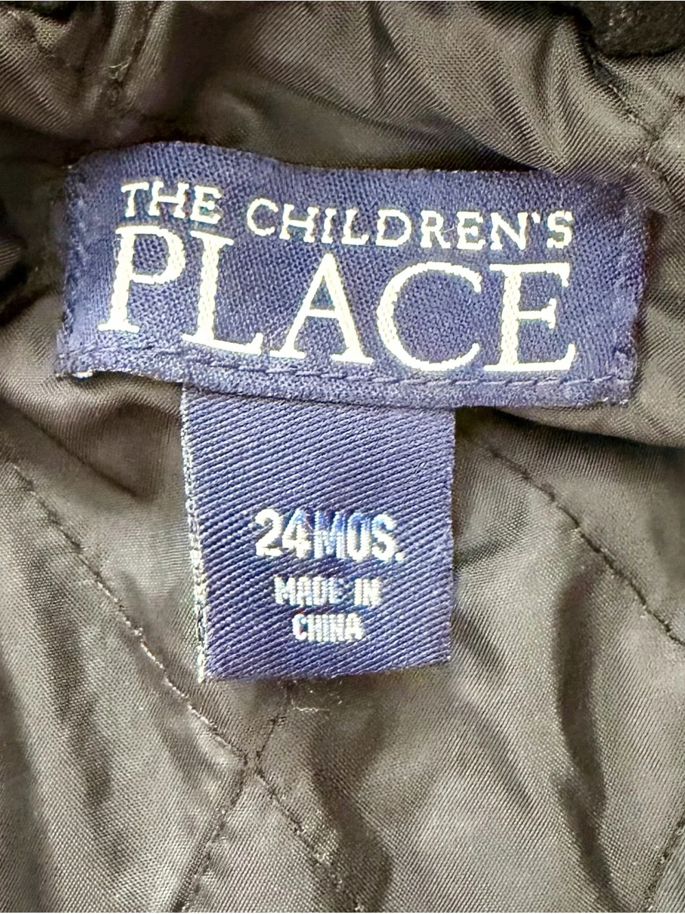 Children’s Place Boys Peacoat Double Breasted Black Size 24 Months Wool